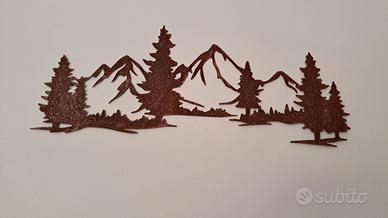 Decorazione da parete in corten