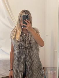 Pelliccia smanicata multicolor Bershka