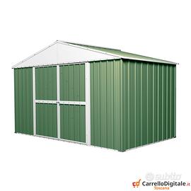 Capanno box esterno lamiera 360x175cm verde