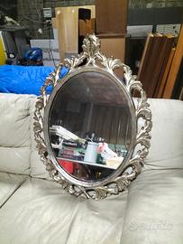 specchio colore argento stile barocco