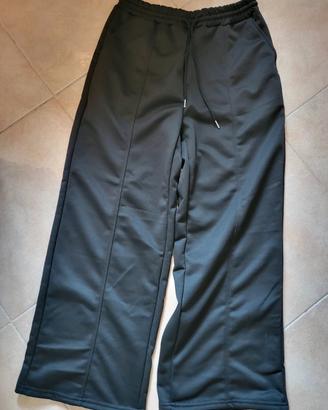 Pantaloni neri larghi basic-Taglia L