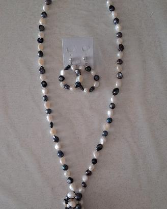 Collana e orecchini, artigianali, pezzi esclusivi