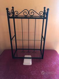 Mobiletto da parete effetto ferro battuto