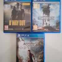 Giochi Ps4 A way out, assassin's Creed, battlefron