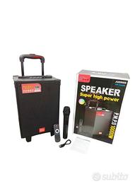 Cassa bluetooth portatile karaoke 10000 w pmpo