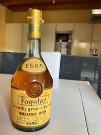 Fogolar brandy gran riserva bollino oro anni 60-70