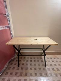 Mobile bagno con piano in legno