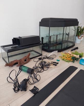 Coppia di Acquari Acquario con sistema filtraggio