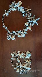 Parure collana e bracciale "mare" originalissima