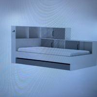 Letto ragazzi con vani contenitori