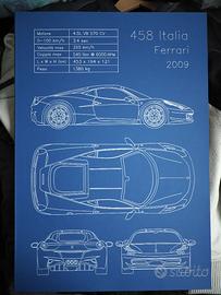 Blueprint Ferrari 458 Italia
