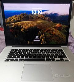 MACBOOK PRO RETINA 15" SONOMA+WINDOWS+BATTERIA