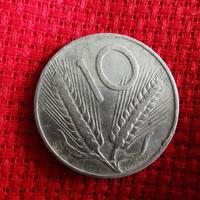Moneta da lire -10 ( repubblica italiana )