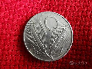 Moneta da lire -10 ( repubblica italiana )