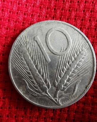 Moneta da lire -10 ( repubblica italiana )