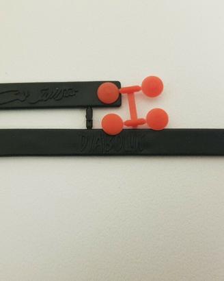 DIABOLIK - Braccialetto nero/rosso gadget ufficial