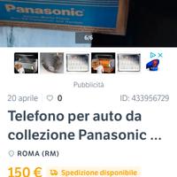 telefono fisso x auto mai usato