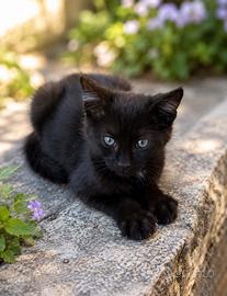 Due femmine gattine 3 mese hanno bisogna una famig