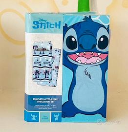 Lenzuola Stitch Blu letto singolo