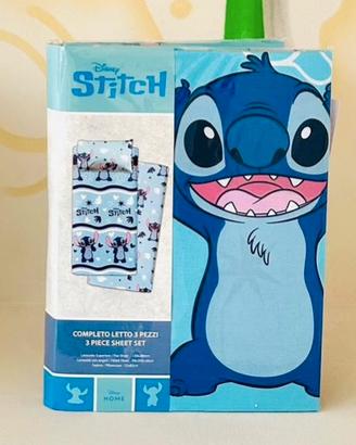 Lenzuola Stitch Blu letto singolo