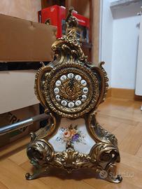 OROLOGIO DA TAVOLO in bronzo dorato - anni 40
