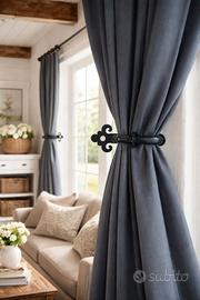 Coppia di ferma tenda stile Farmhouse 