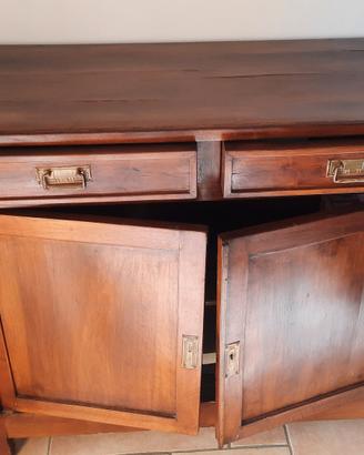 mobile contenitin legno a due ante e due cassetti 