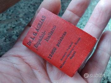 VECCHIO DIZIONARIO MINIATURA SPAGNOLO-ITALIANO