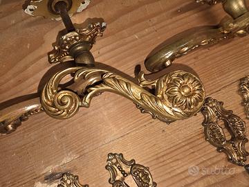 maniglie porta in ottone fine primi 900