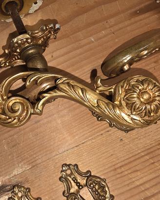 maniglie porta in ottone fine primi 900