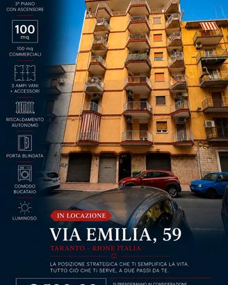 Rione italia via emilia 3vani+acc