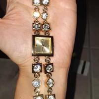Orologio donna Guess originale dorato con strass