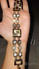 Orologio donna Guess originale dorato con strass