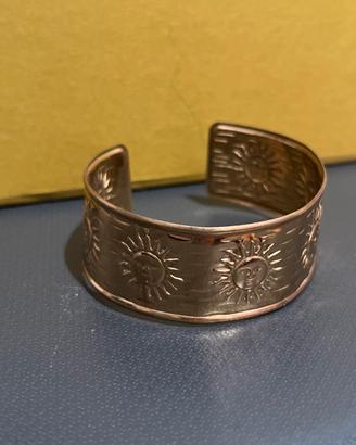 Bracciale da schiava vintage sole dorato