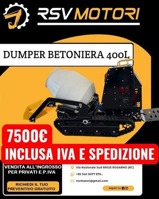 Dumper betoniera RSV autocaricante 400L