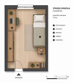 Singola in zona Navile