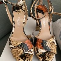 Sandali alti in pelle