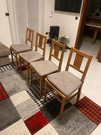 4 sedie  in legno