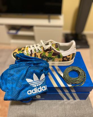 Adidas Stan Smith BAPE 42 2/3  nuove con accessori