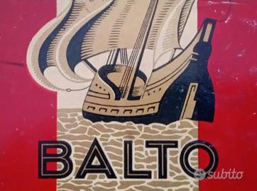 VECCHIA SCATOLA DI LATTA "BALTO" VINTAGE 