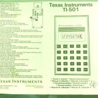 TEXAS Instruments TI-501 1981 raro libretto istruz