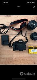 Canon 100D + obiettivi 50mm e 18-55mm  con borsa