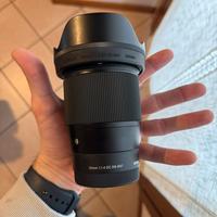 Lente Sigma 16mm f1.4 Dc DN emount per apsc sony