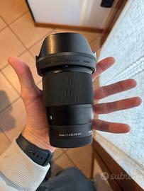 Lente Sigma 16mm f1.4 Dc DN emount per apsc sony