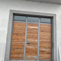 porta garage in ferro rivestita di legno