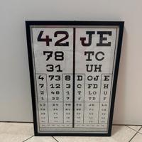 Tavola ottometrica insegna vintage tedesca