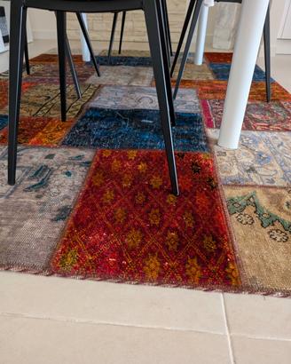 tappeto iraniano patchwork 