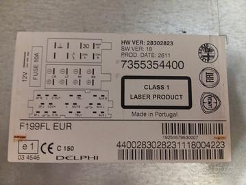 AUTORADIO ORIGINALE FIAT PUNTO EVO 
