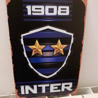 cartello in metallo vintage "INTER" calcio