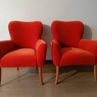 2 poltrone design vintage velluto Pierre Frey